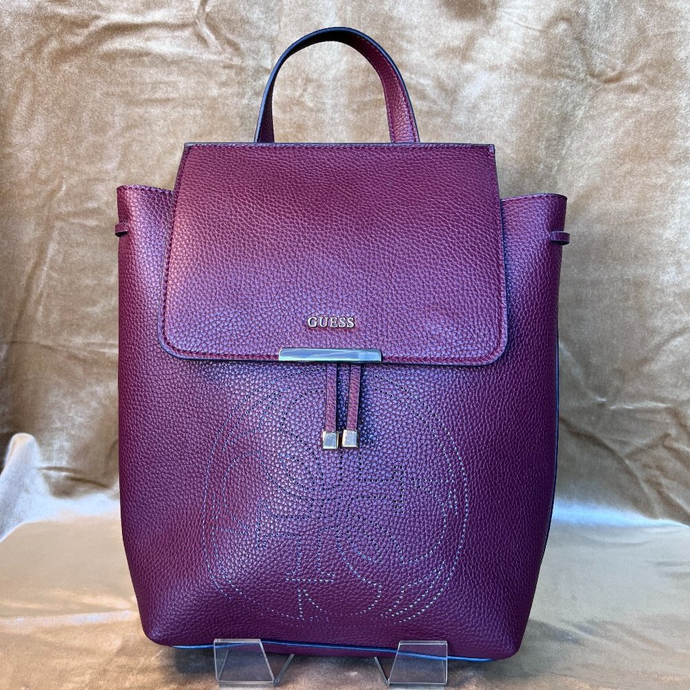 NWOT GUESS Varsity Pop Backpack Merlot